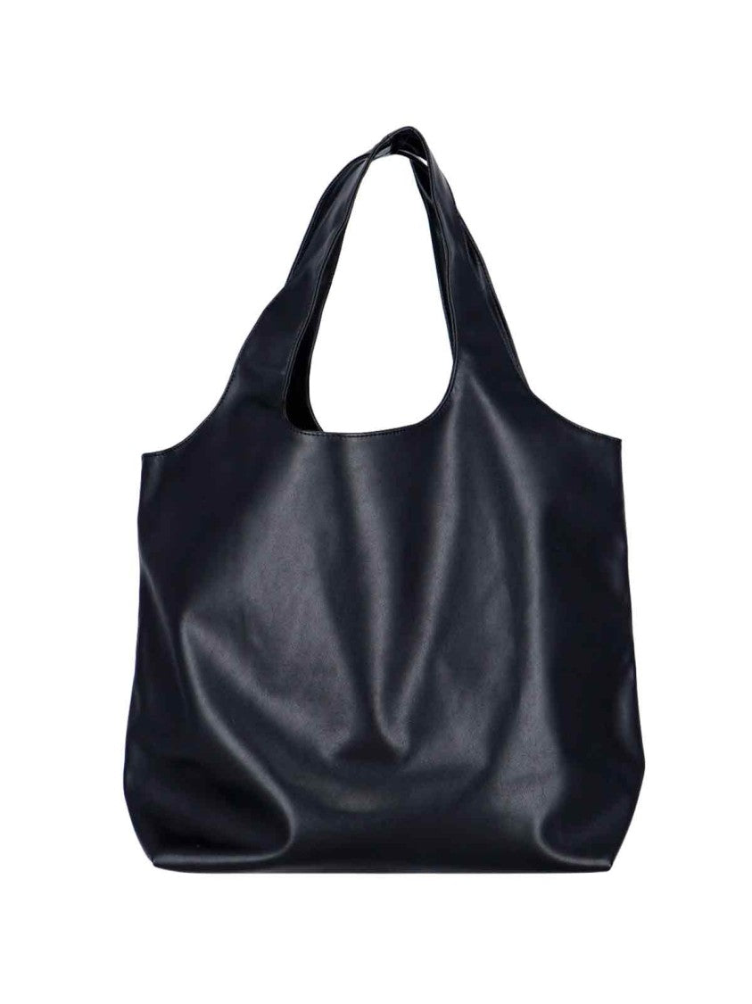 A.P.C. Black White Logo Fabric Tote Bag