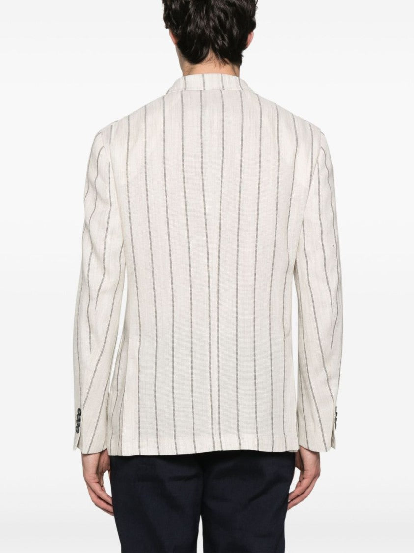 Manuel Ritz Light Beige Cotton Jacket With Classic Design