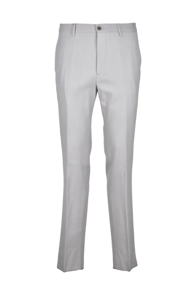 Etro Wool Stretch Trousers - Light Grey
