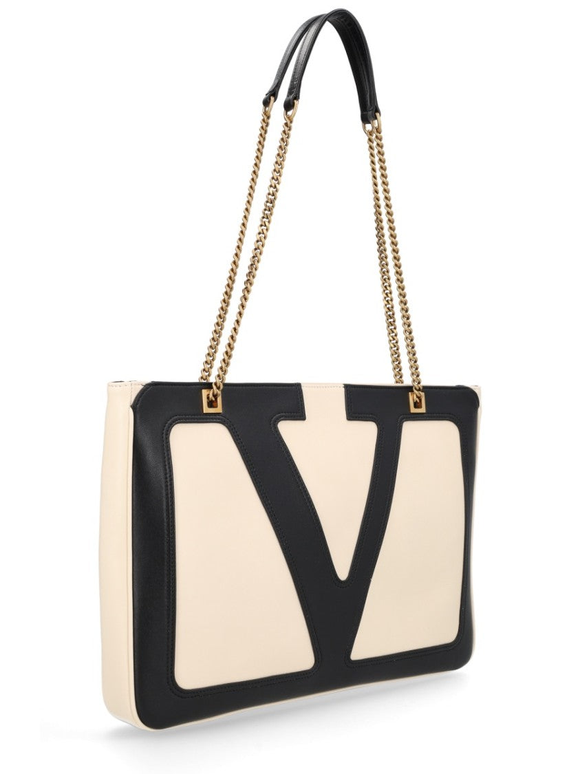 Valentino Garavani Black Viva Superstar Leather Tote Bag