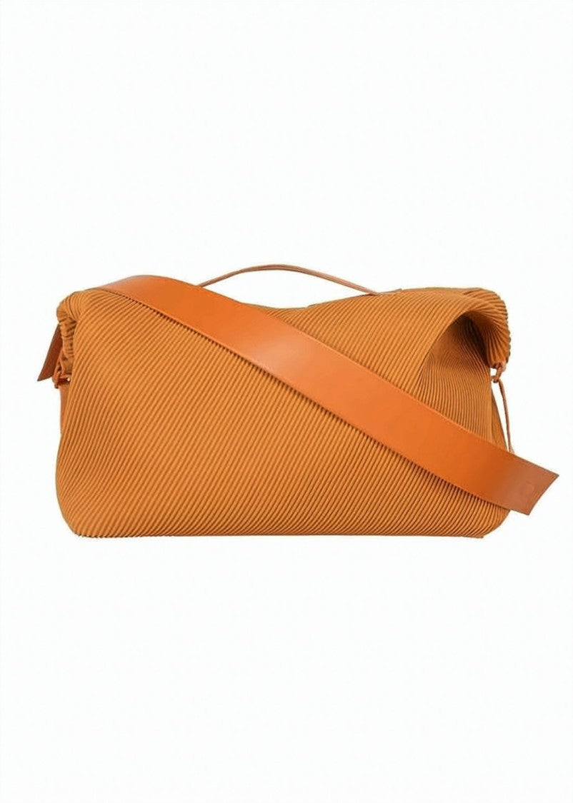 Homme Plissé Issey Miyake Pleated Texture Tote Bag With Adjustable Shoulder Strap