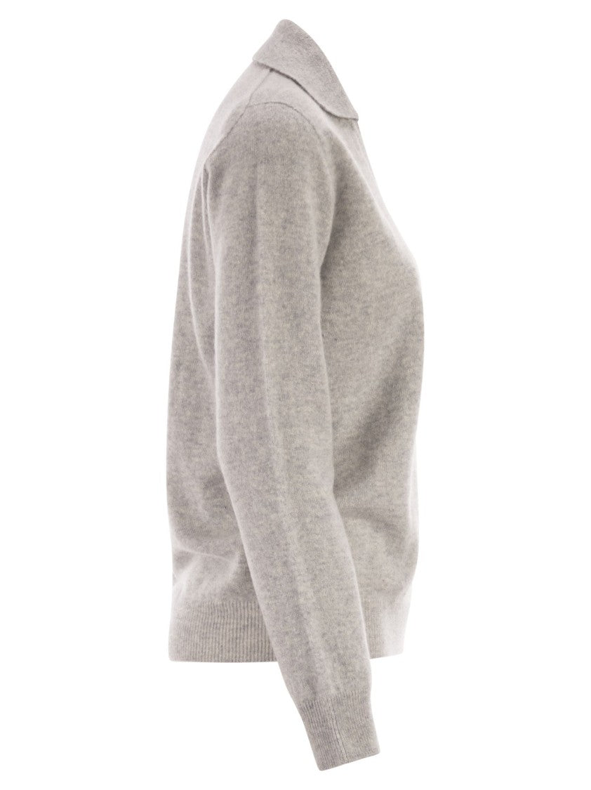 Vanisé Patty - V-Neck Jumper With Polo Collar