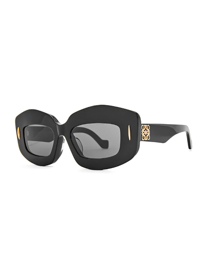 Loewe Black Lw40114i Geometric Gold Sunglasses