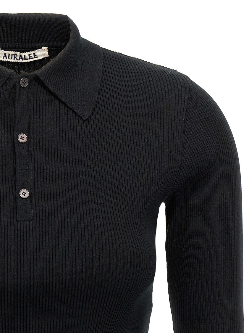 Auralee Ribbed Polo Shirt