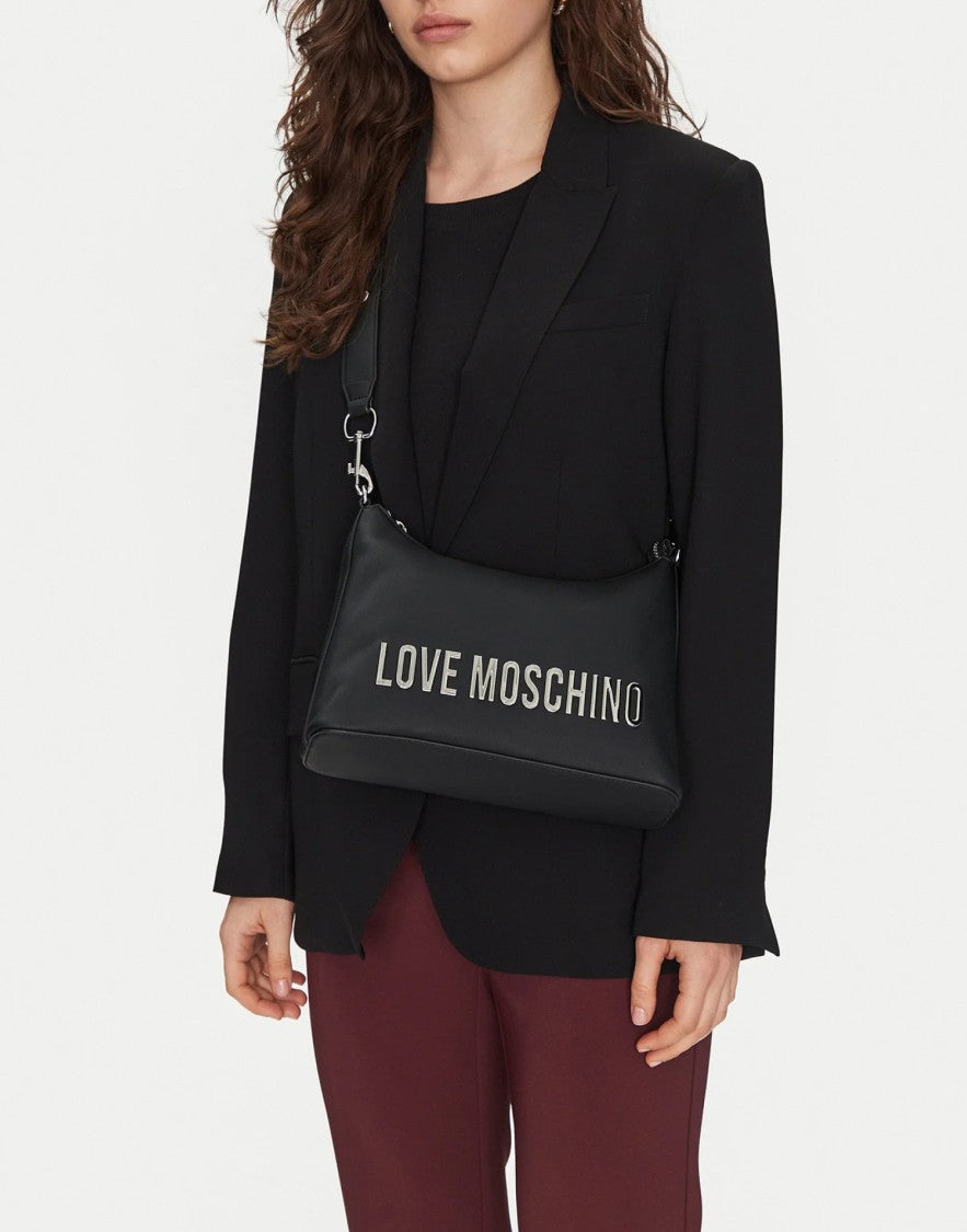 Moschino Logo Plaque Shoulder Bag