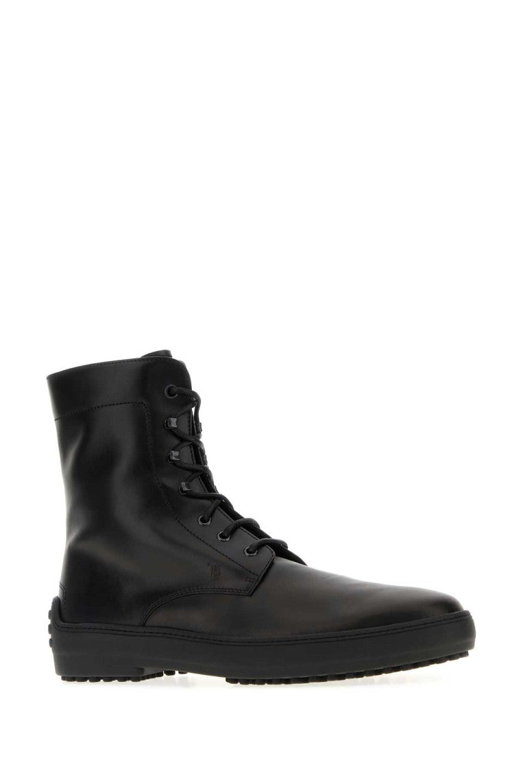 Tod's Black Leather Ankle Boots