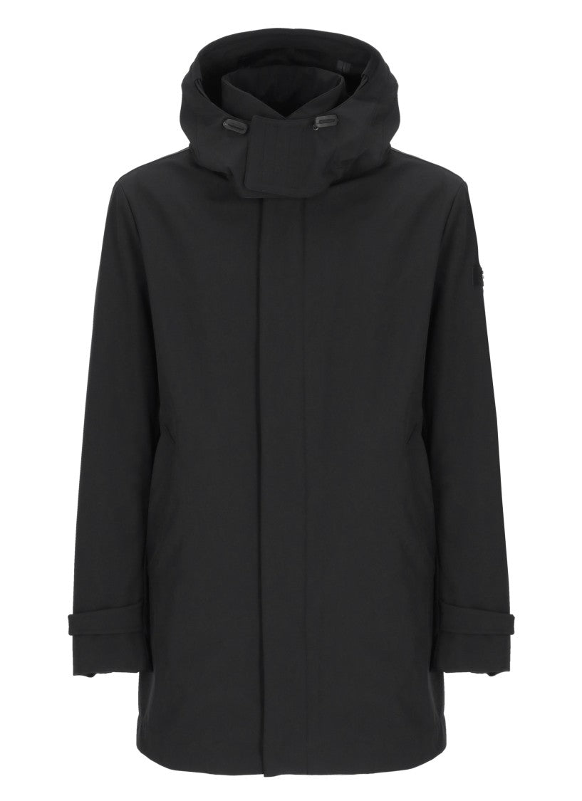 Peuterey Black Groff Hooded Padded Coat