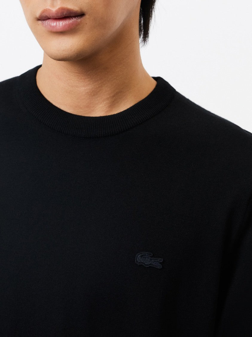 Lacoste Fine-Knit Merino Wool Crewneck Sweater