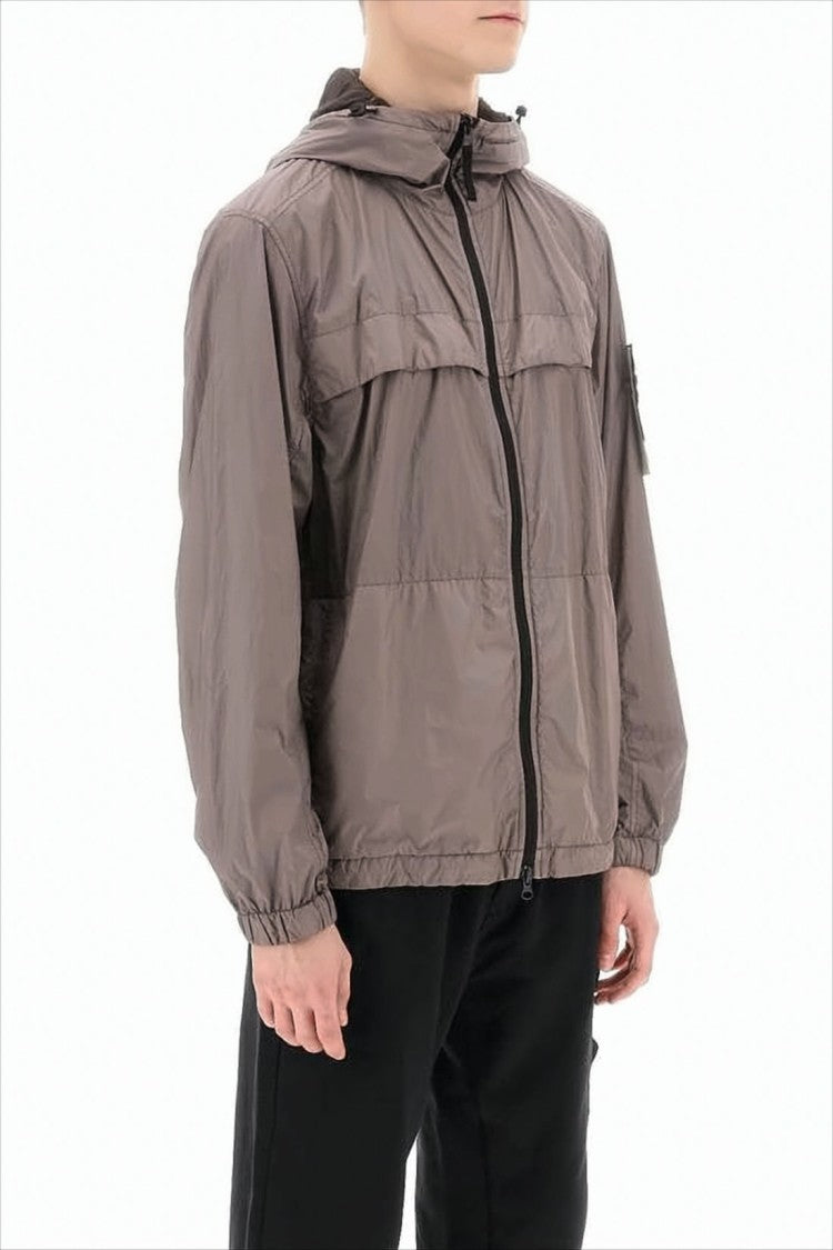 Stone Island Hooded Lightweight Taupe Jacket