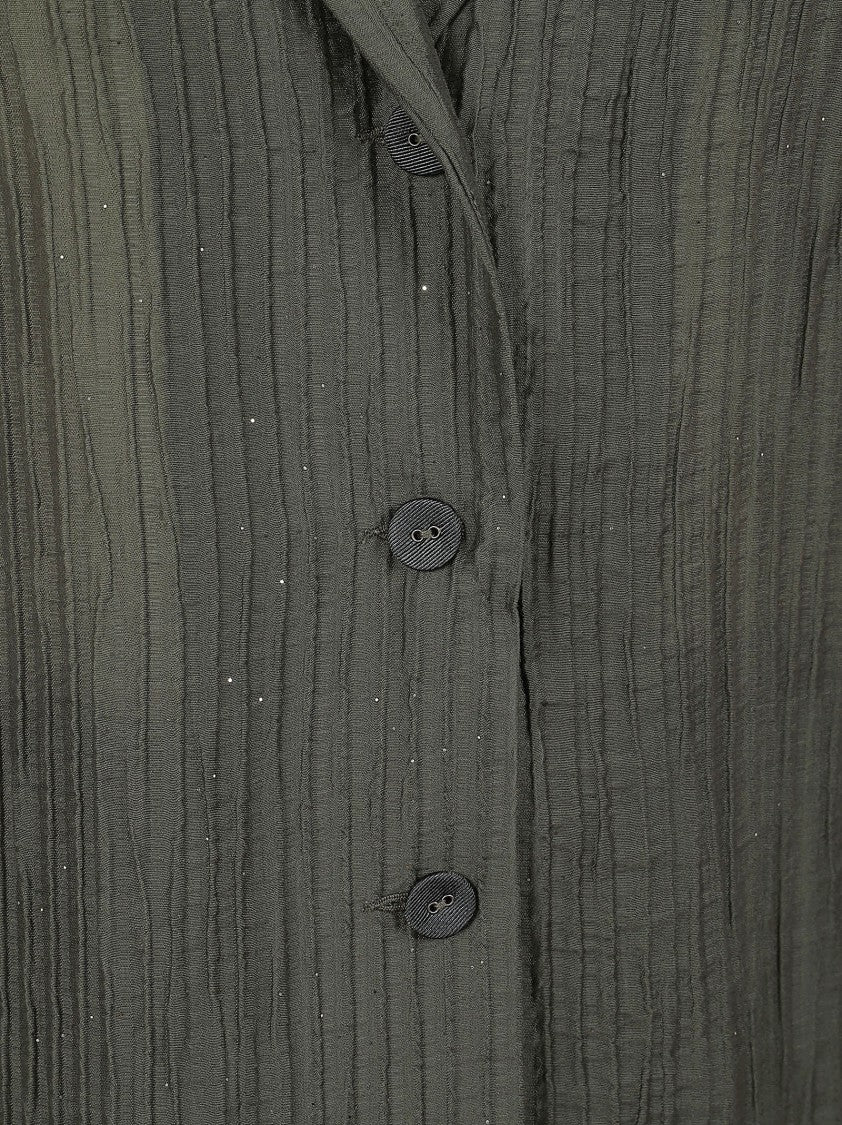 Emporio Armani Sparkling Pleated Crepon Blazer