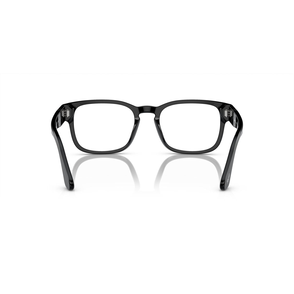 Persol 0Po3334v Rectangular Black Acetate Sunglasses With Silver Arrow Detail