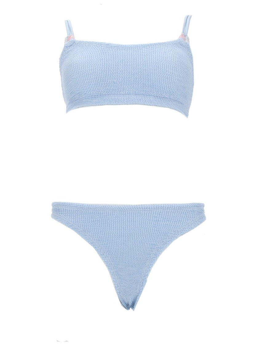 Hunza G Neutrals Cassie Waffle Bikini Set