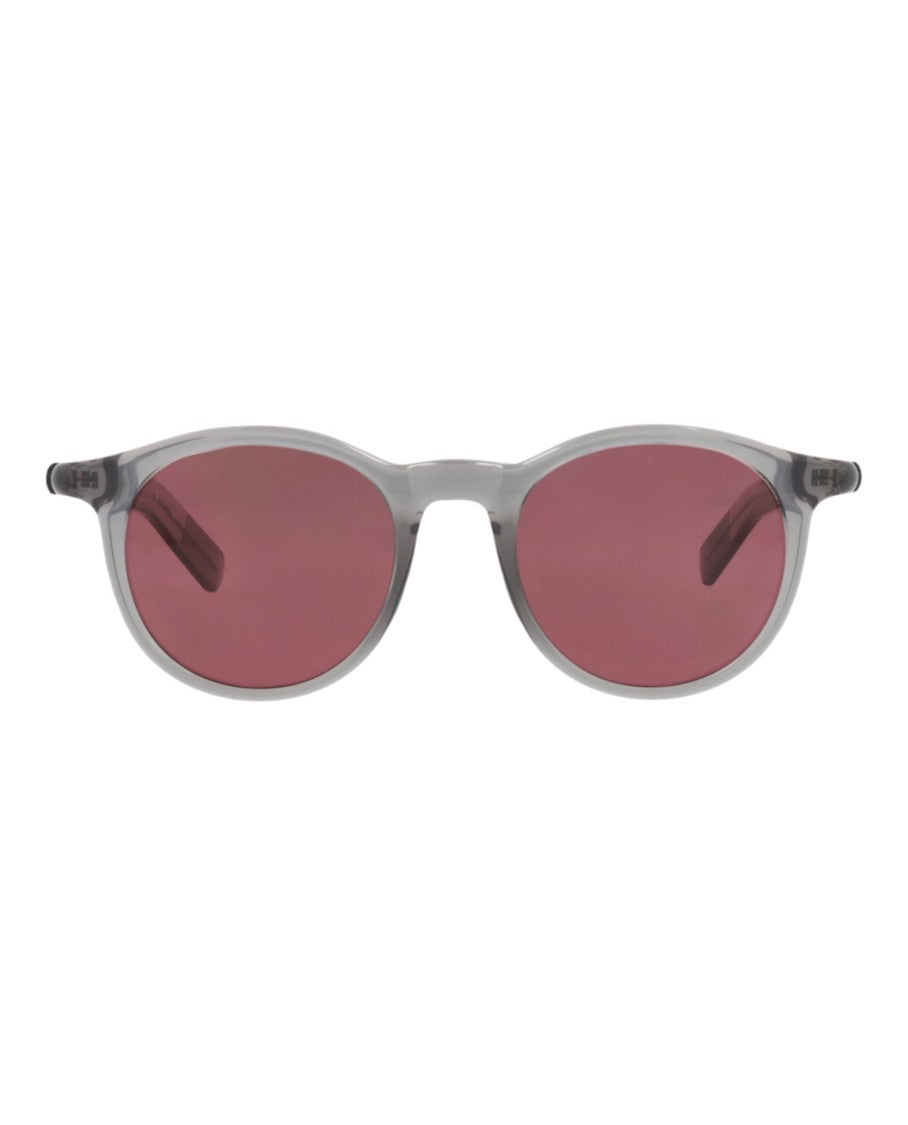 Montblanc Round-Frame Recycled Acetate Sunglasses With Saddle Nose Bridge