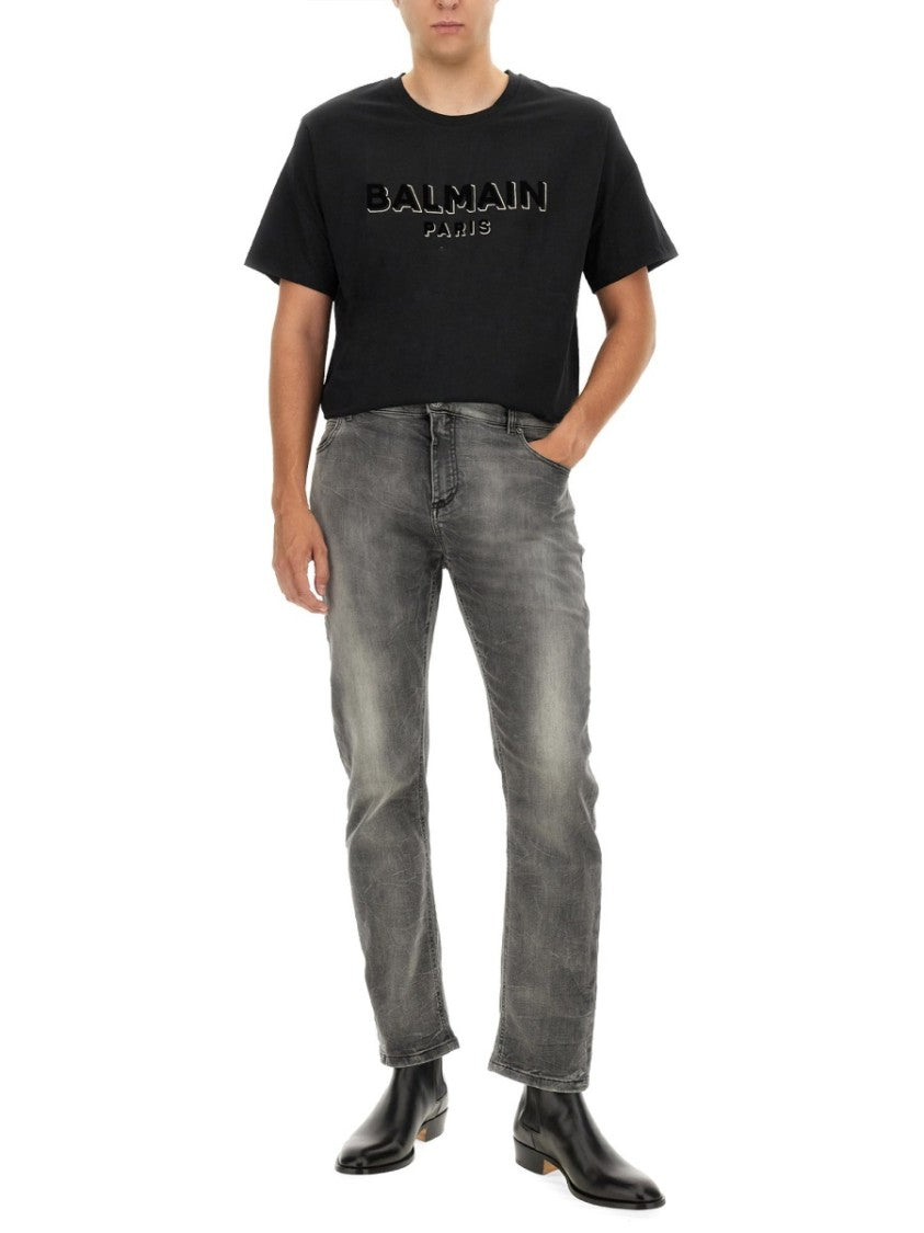 Balmain Regular Fit Grey Jeans
