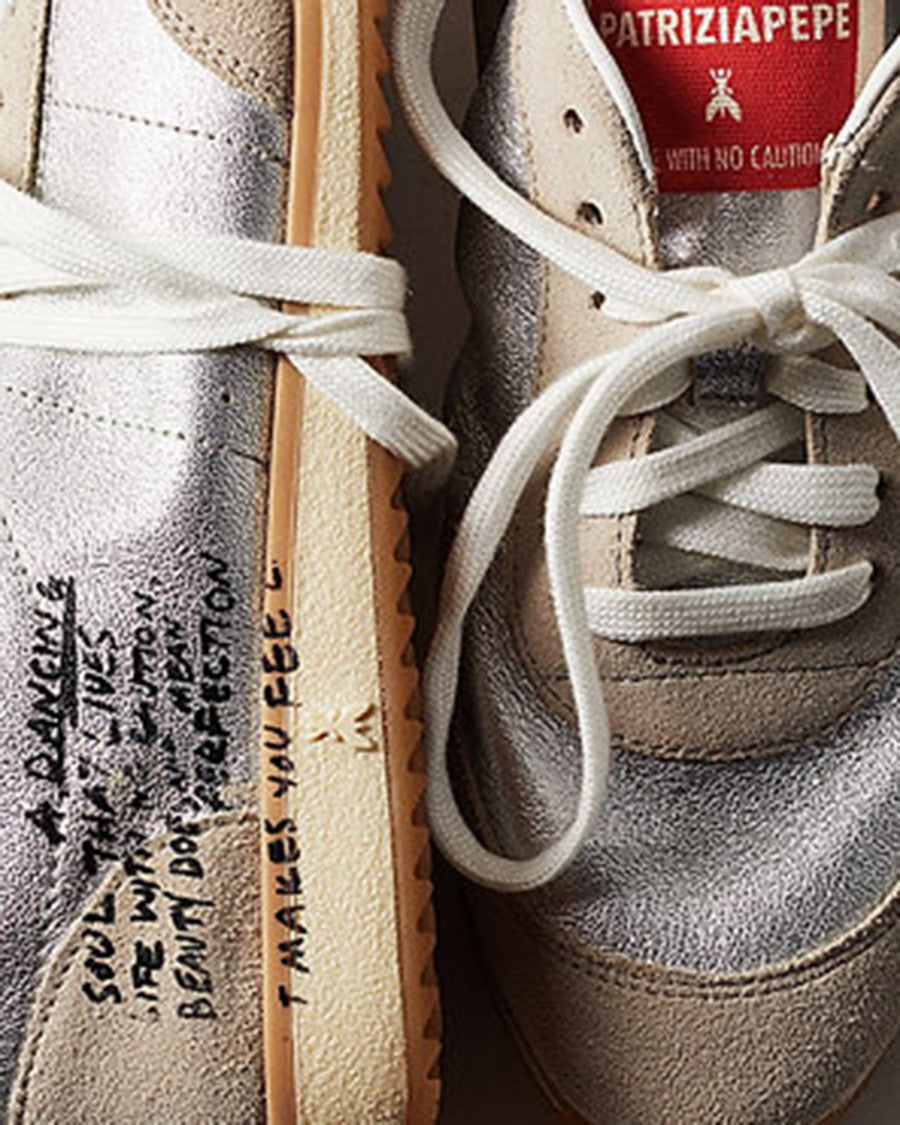 Patrizia Pepe Silver Red Running Sneakers