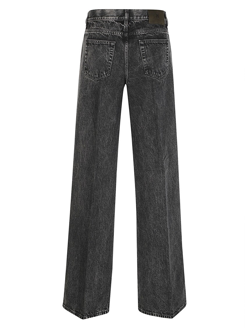 Pt Torino Cindy Mid-Rise Textured Straight-Leg Jeans