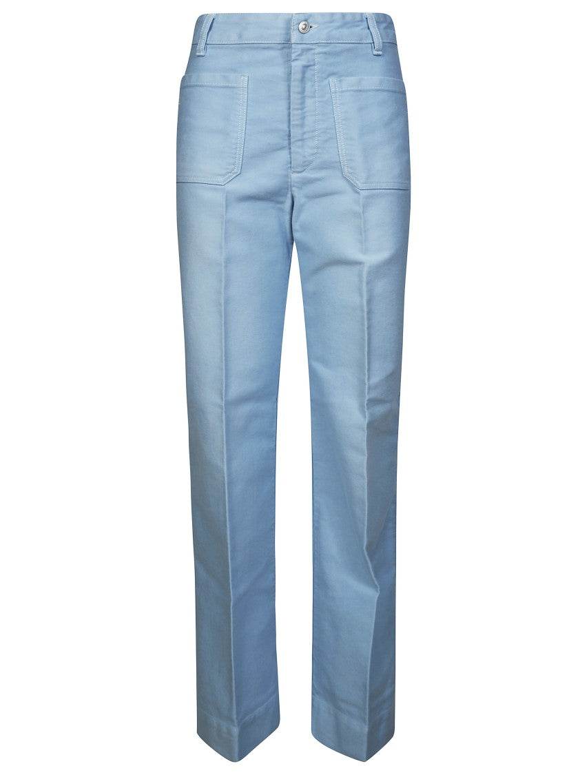 Victoria Beckham Straight-Leg Jeans With Mid-Rise Waist And Pastel Finish