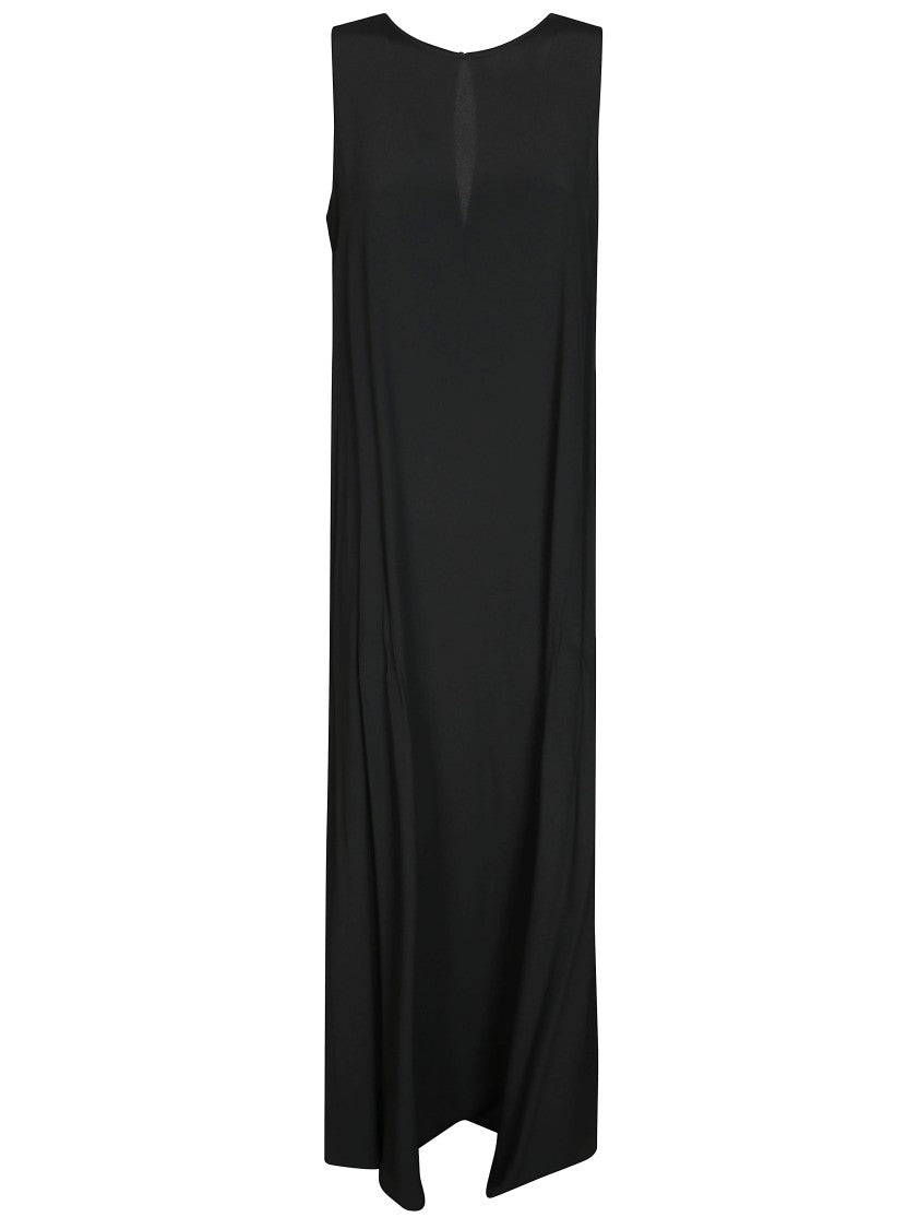 8Pm Sleeveless Tiered Black Maxi Dress