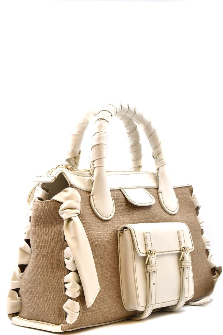 Chloé White Canvas Tote Bag