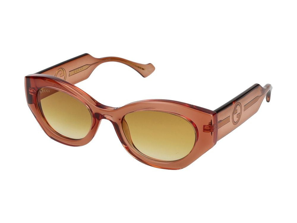 Gucci Brown Bold Oversized Geometric Sunglasses