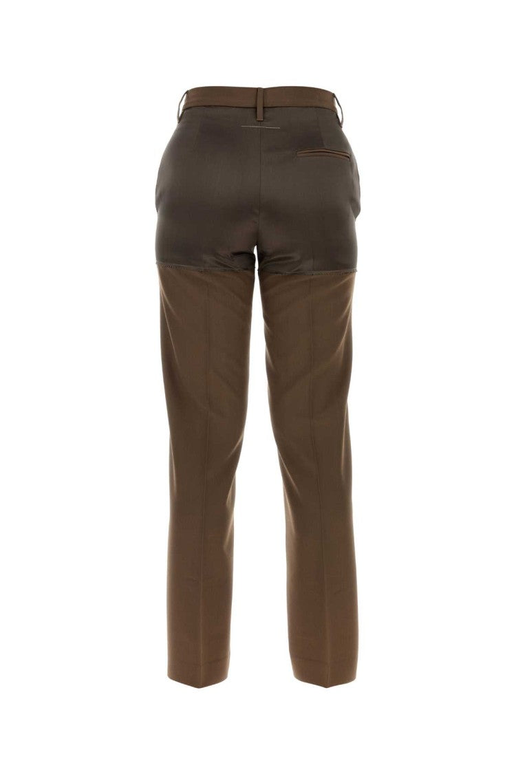 Mm6 By Maison Margiela Brown Polyester Blend Pant