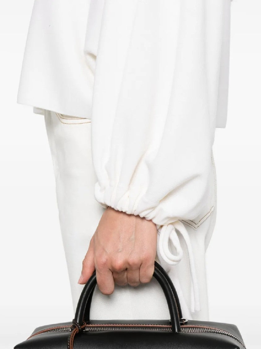 Max Mara Cropped White Sweater