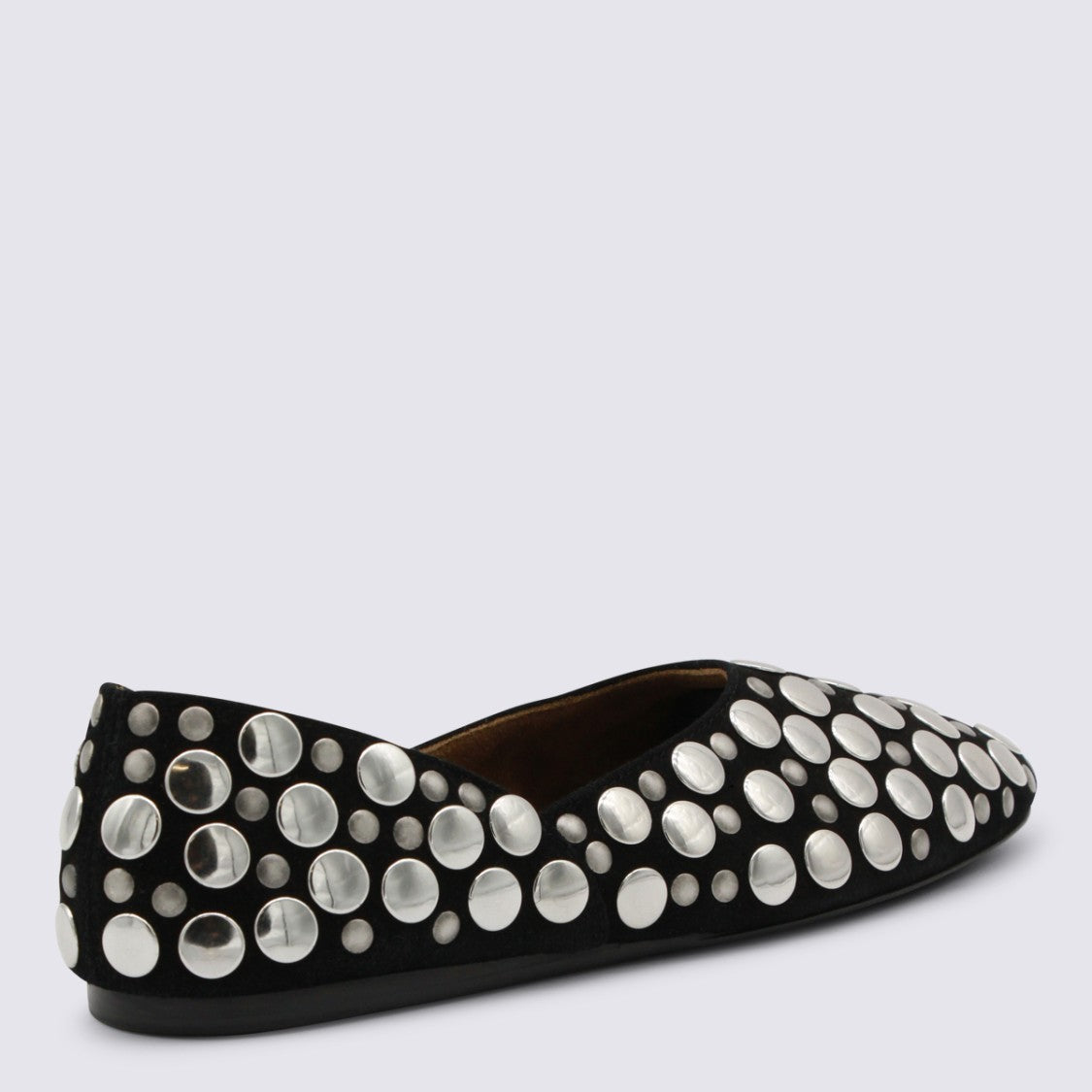 Khaite Black Leather Flats