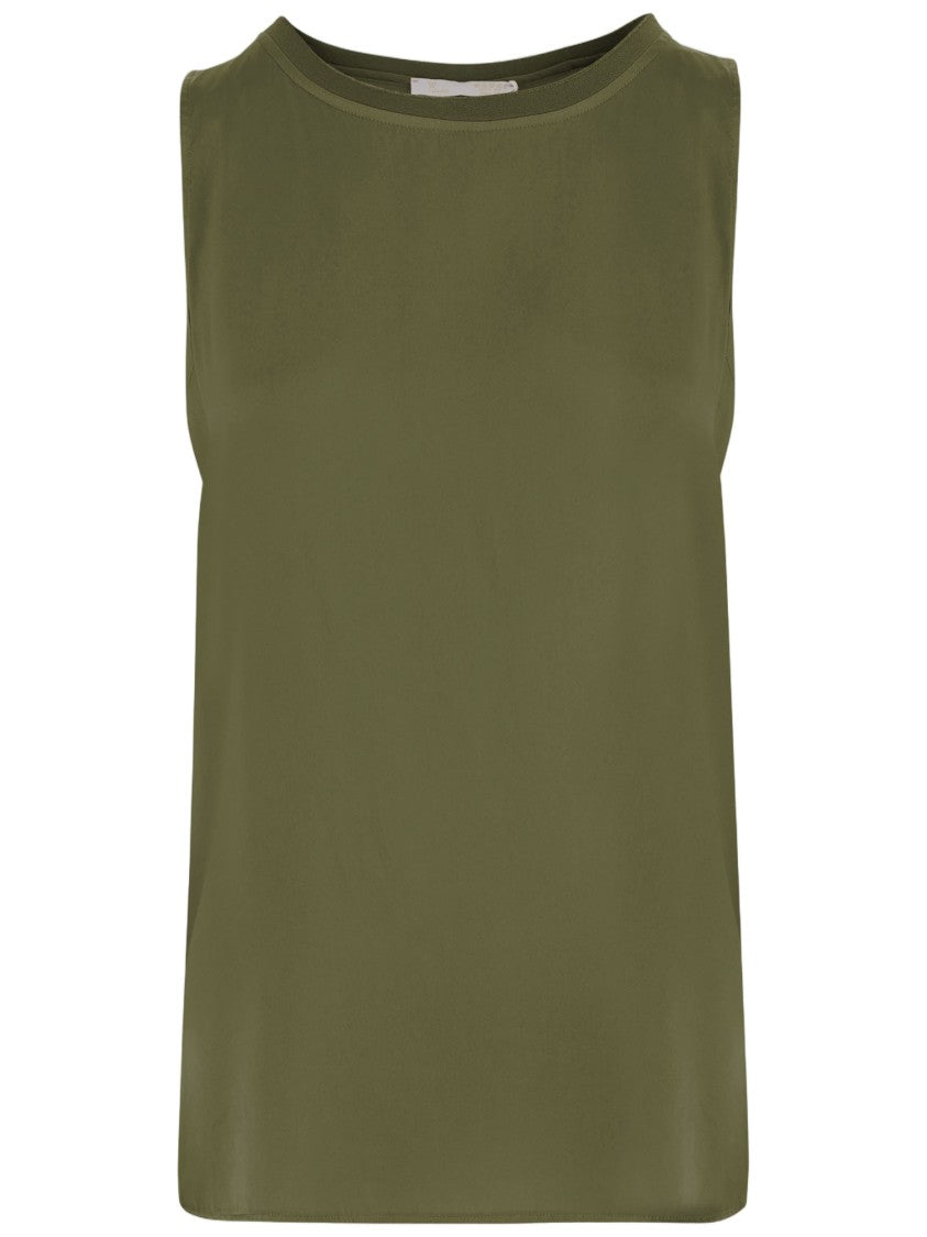 Q-Wins Sleeveless Stretch Cotton Top