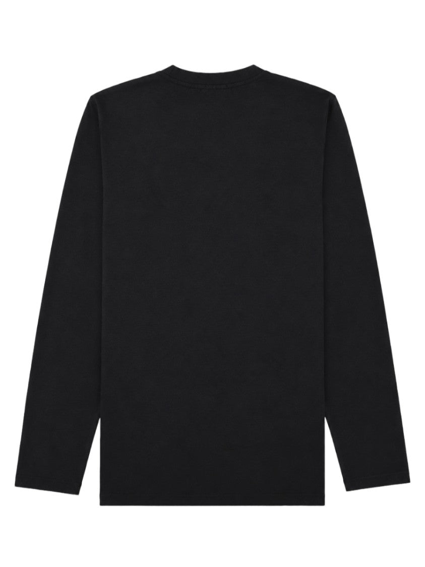 Tom Ford Long-Sleeve Black Crew Neck Cotton-Blend T-Shirt
