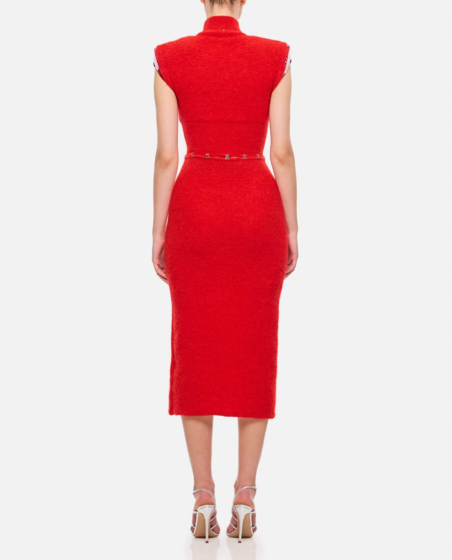 Sportmax Albino Cut-Out Mohair Dress