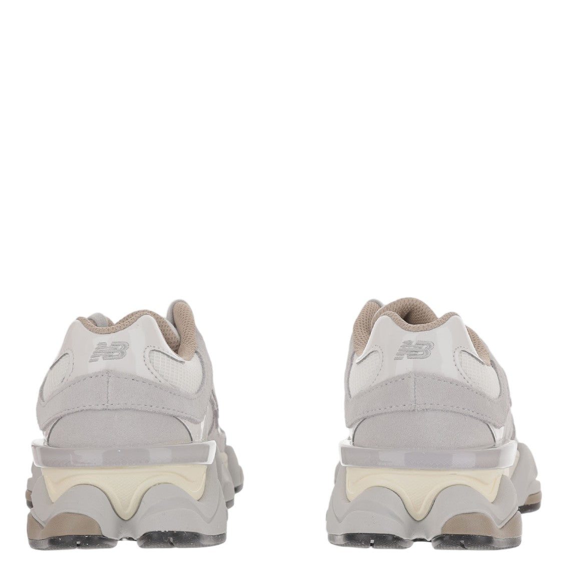 New Balance Gray 9060 Layered Leather Panel Sneakers