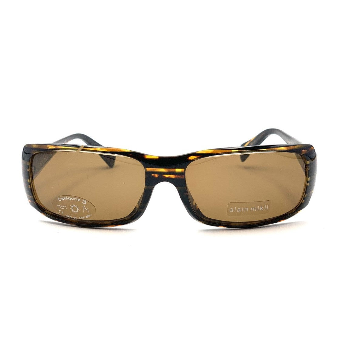 Alain Mikli Brown A0856 Acetate Rectangular Sunglasses