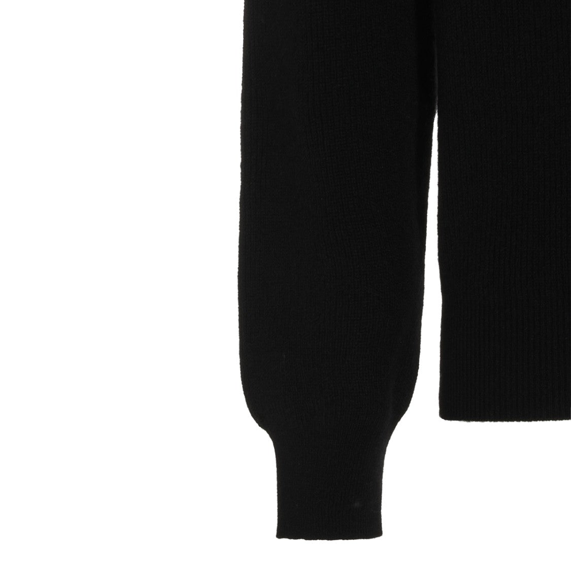 Malo Black Cashmere Sweater With Round Neckline