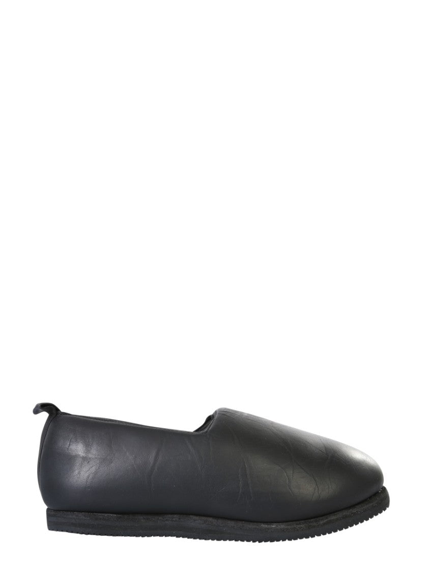 Guidi Black Leather Slipper Sneakers