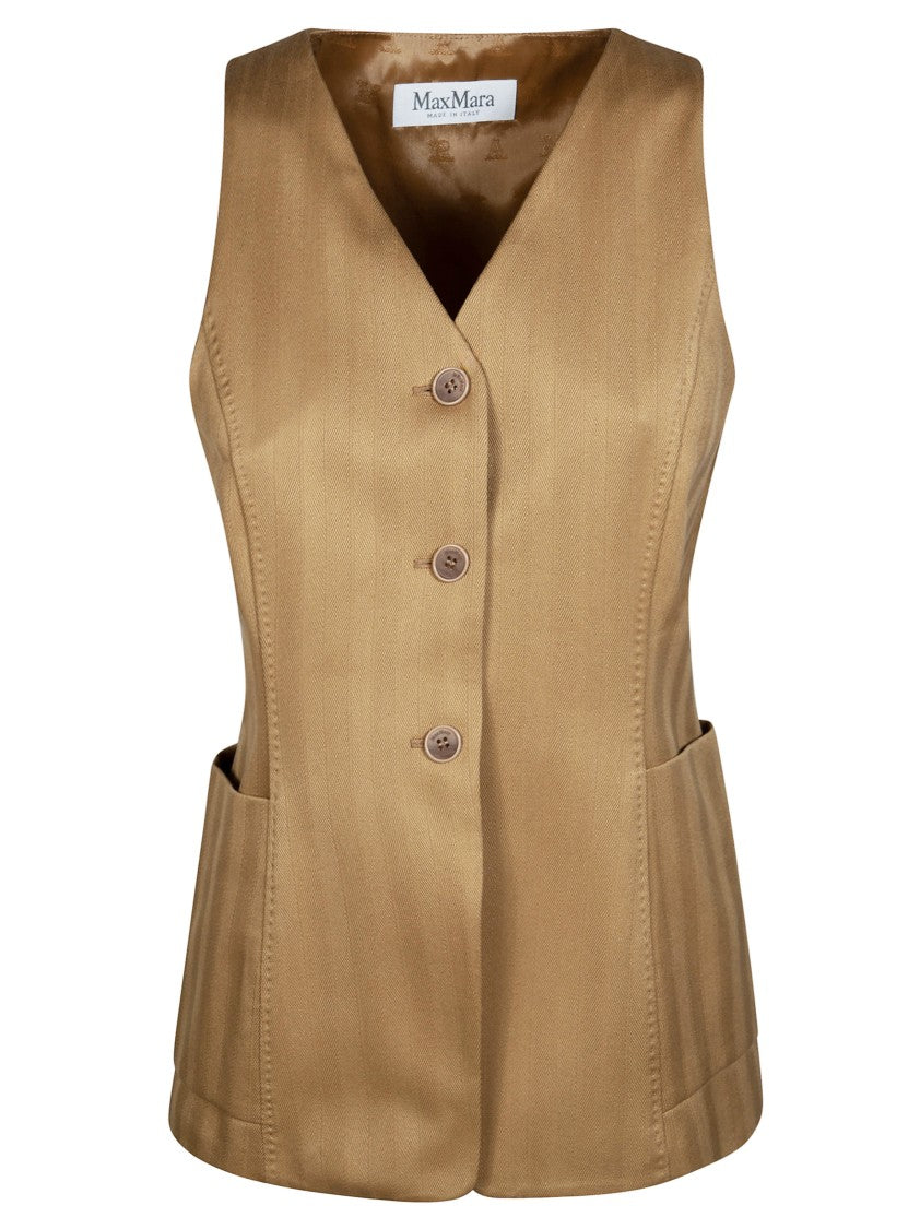 Max Mara Mxmfalla Tailored V-Neck Vest