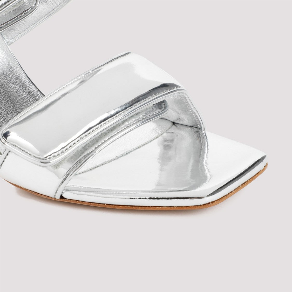 Gia Borghini Metallic Leather Perni Sandals