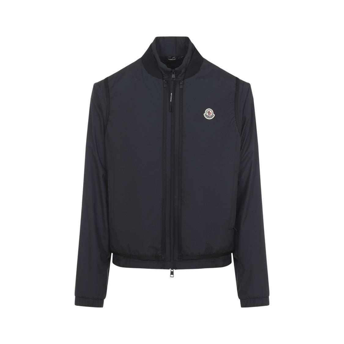 Moncler Versatile Black Jacket With Detachable Inner Layer