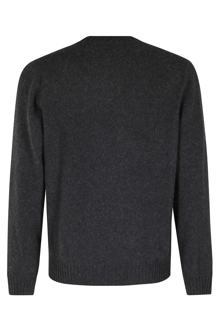 Gran Sasso Grey Classic Crewneck Cashmere Sweater