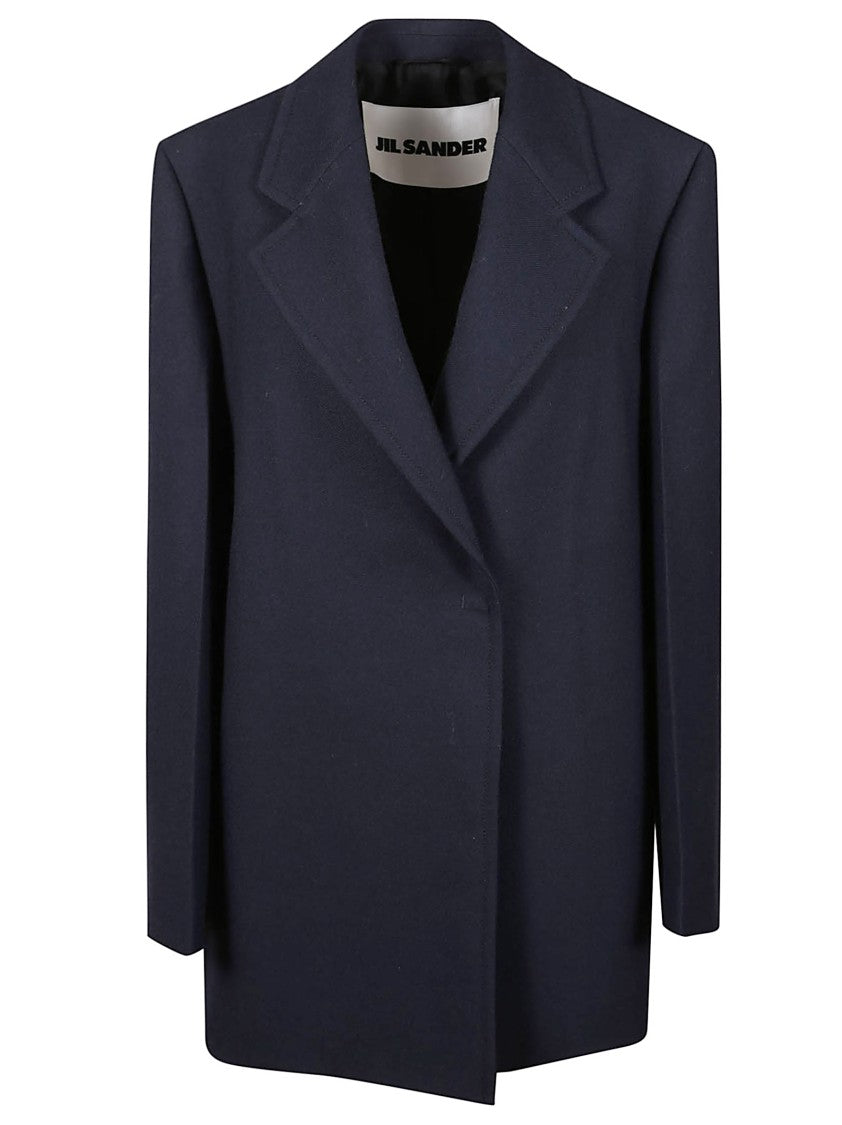 Jil Sander Tailored Deep Navy Jacket With Minimalist Design