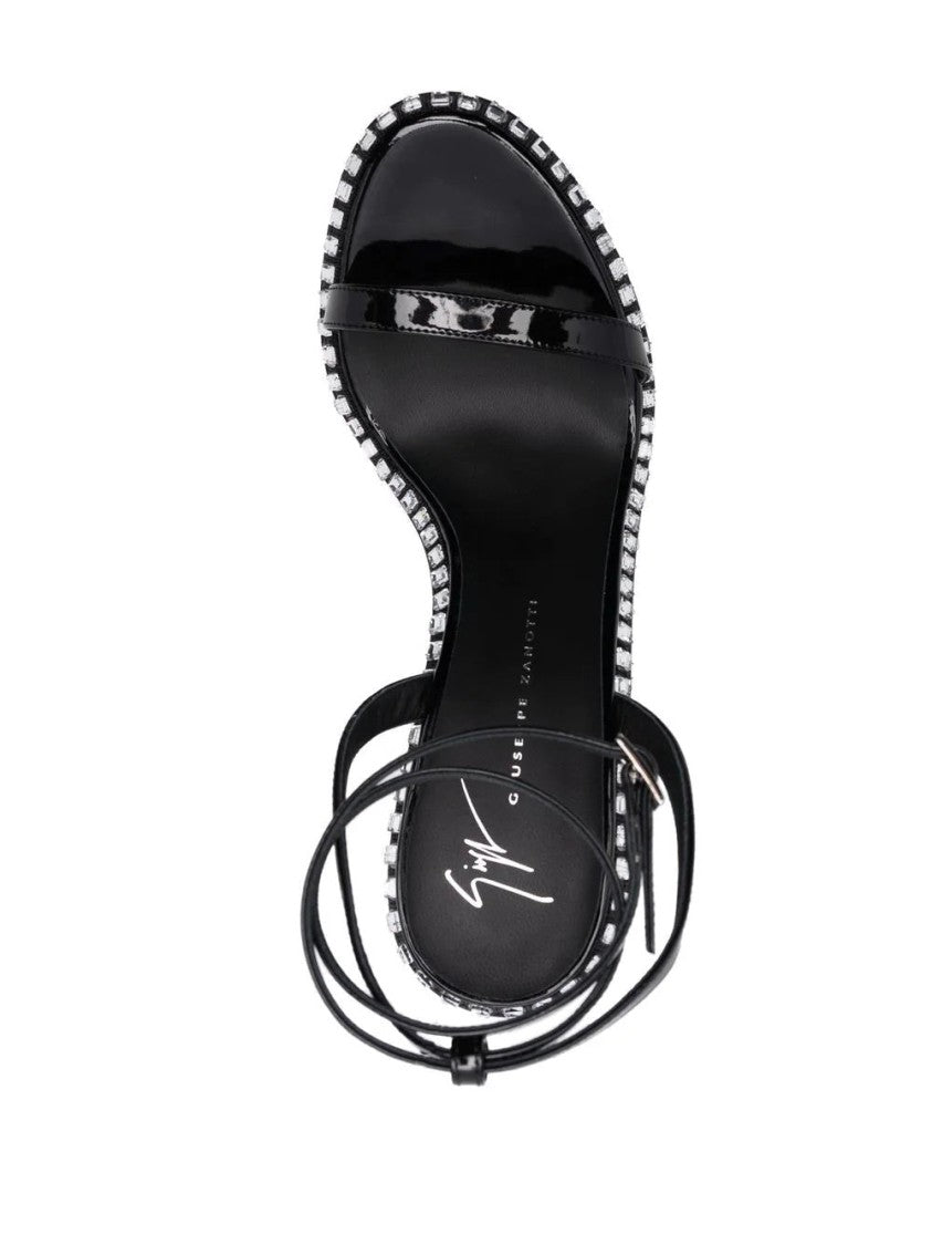 Giuseppe Zanotti Glossy High-Heeled Sandals With Embellished Sole