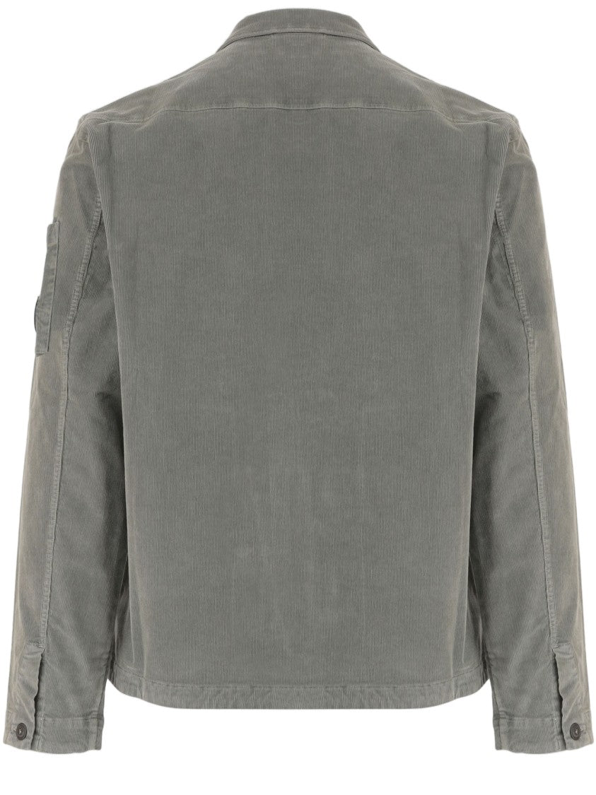 C.P. Company Stretch Corduroy Shirt With Classic Collar And Flap Pockets