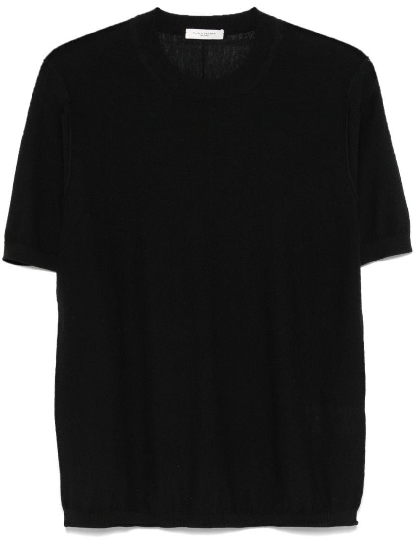 Paolo Pecora Classic Crew Neck Slub Knit T-Shirt
