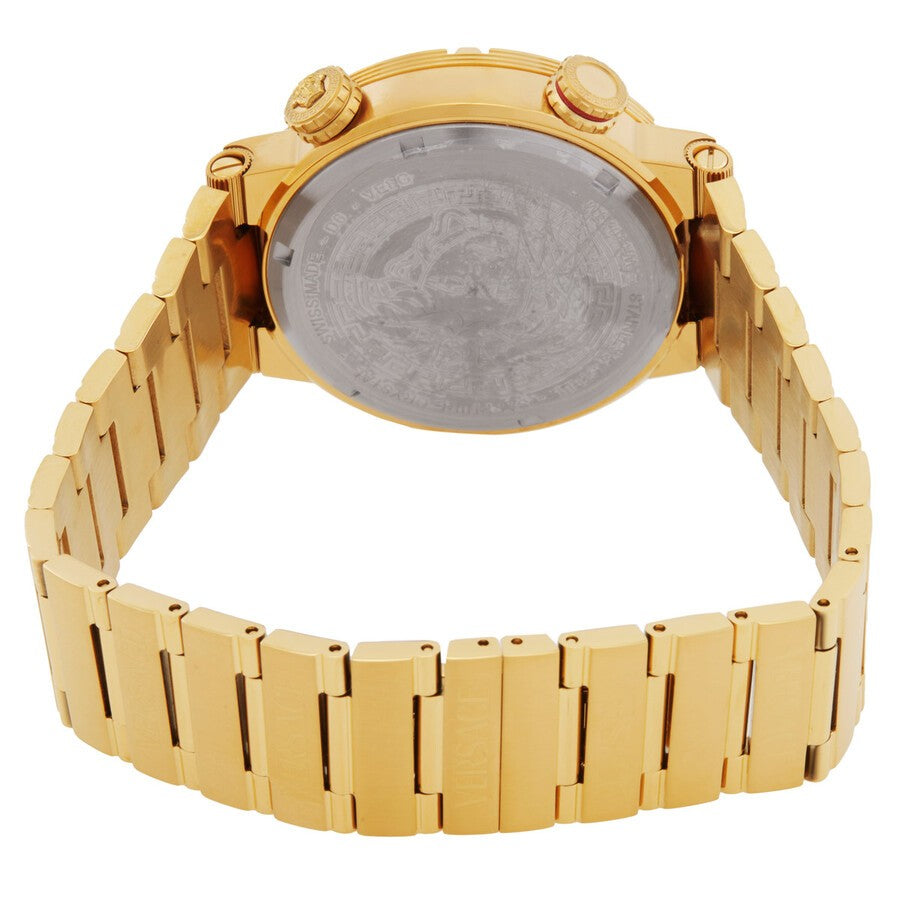 Versace Greca Logo 38Mm Women's Analog Watch With Blue Leather Strap