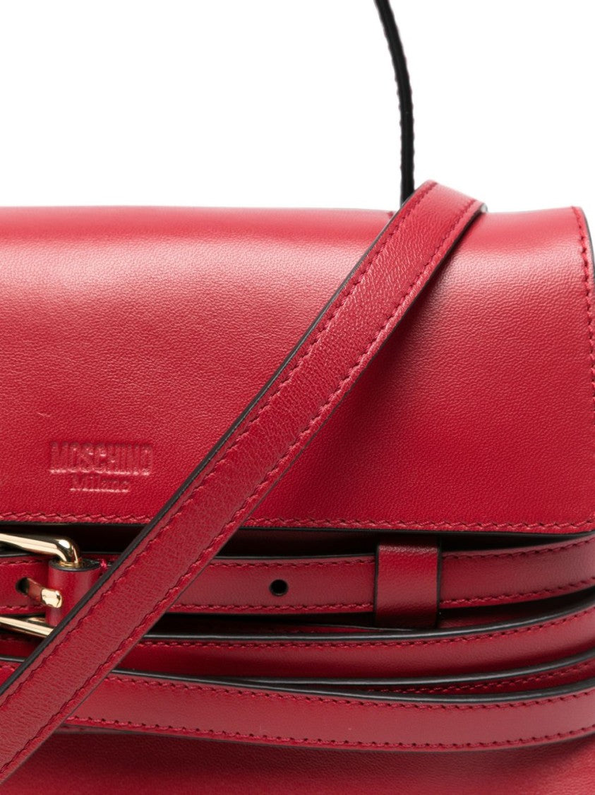 Moschino Structured Handbag With Double Wrap-Around Belt Detail