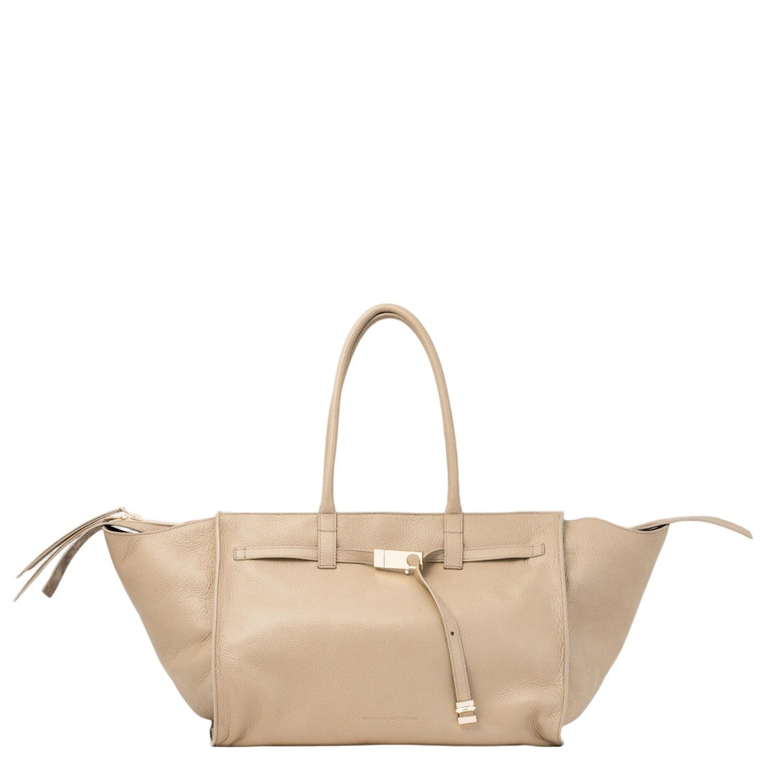 Benedetta Bruzziches Ivory Deer Leather Bag With Metal Hardware