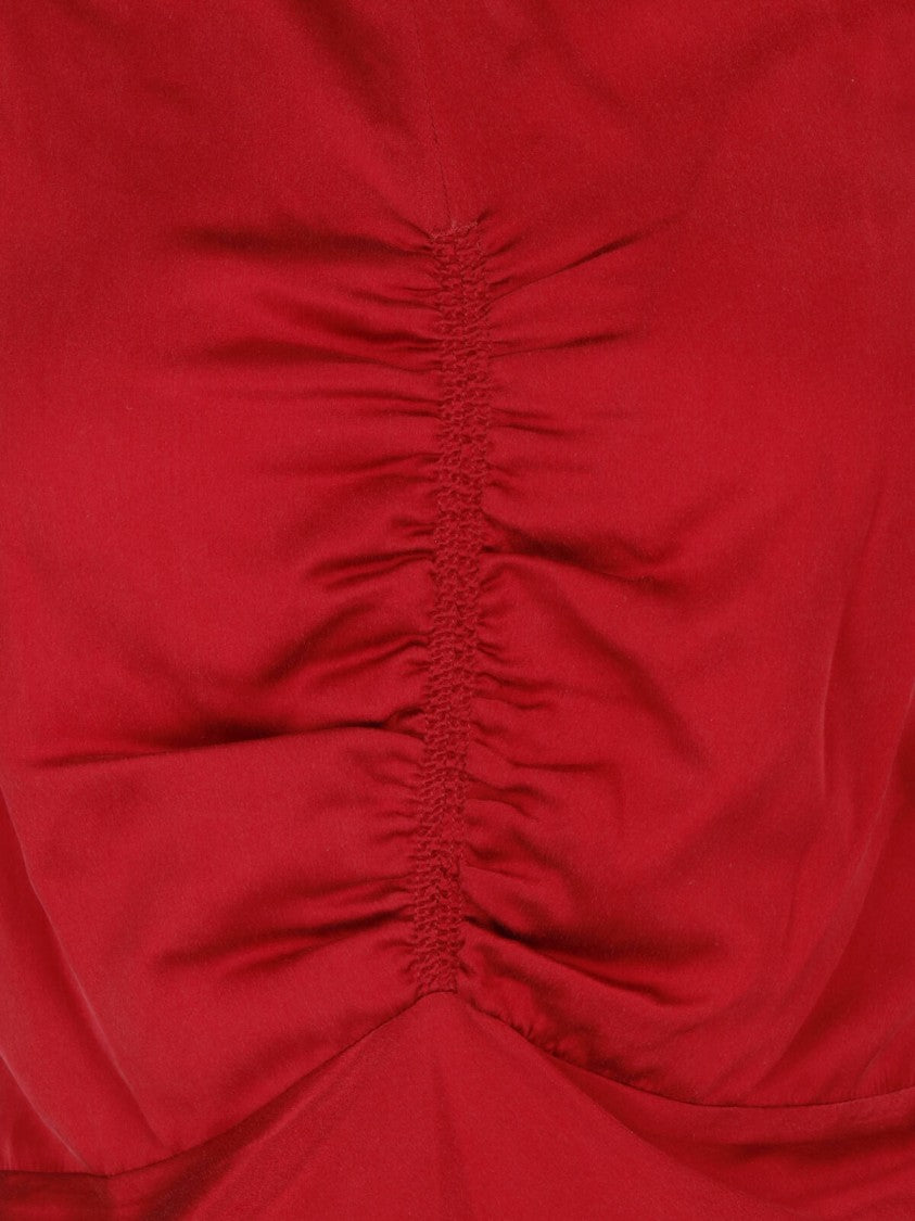 Isabel Marant Lemila Midi Dress With Ruched Details And Keyhole Closure