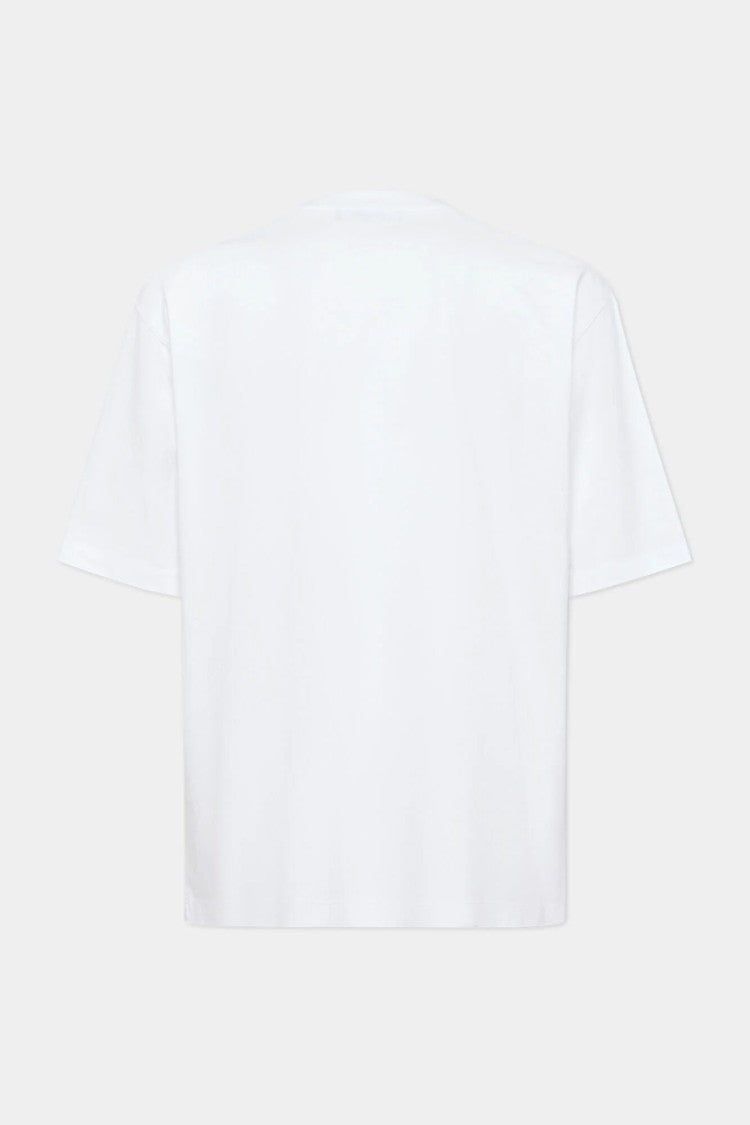 Dsquared2 White 3D-Effect Puffy Logo Printed Cotton T-Shirt