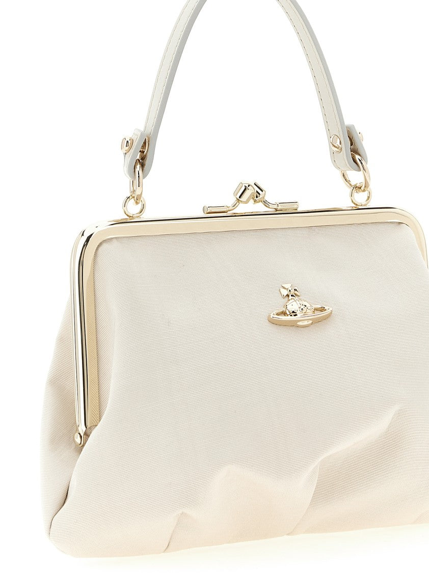 Vivienne Westwood Moiré Fabric 'Granny Frame' Handbag With Orb Logo