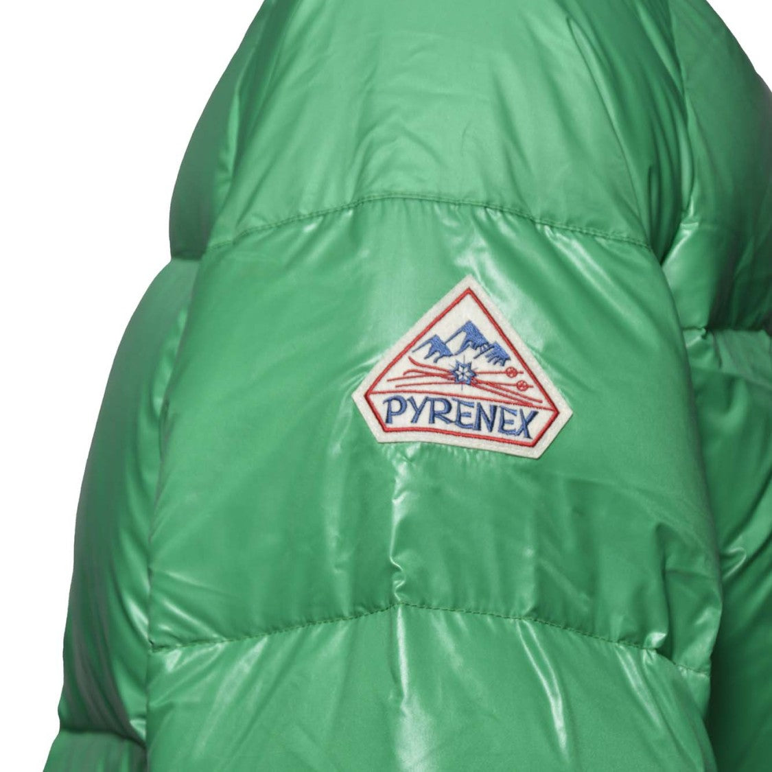 Pyrenex Green Nylon Sten Shiny Puffer Jacket With Hood