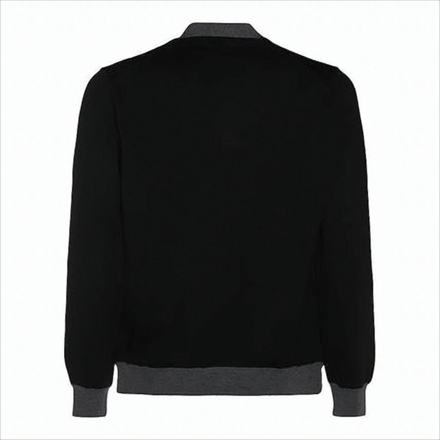 Maison Kitsuné Classic V-Neck Cardigan With Ribbed Details And Logo Embroidery